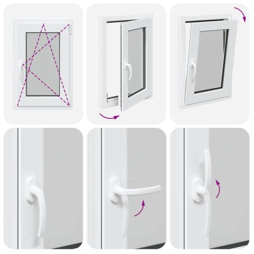 Pinceablak RISOR Fehér 50 x 75 cm PVC és Üveg