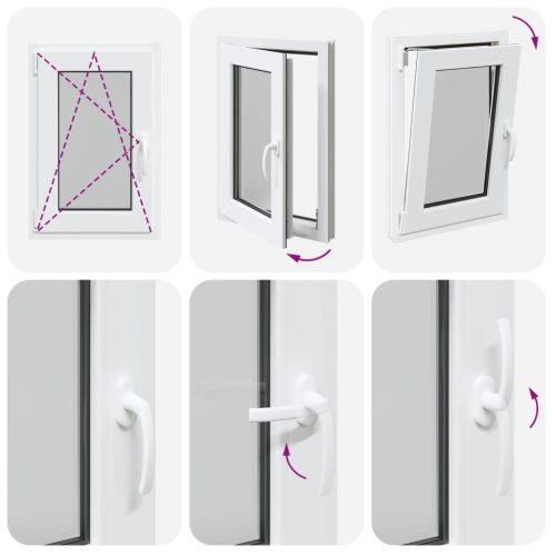 Pinceablak RISOR Fehér 50 x 75 cm PVC és Üveg