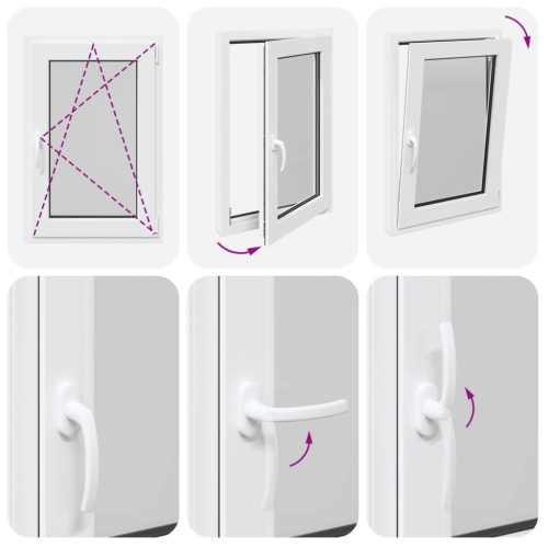 Pinceablak RISOR Fehér 60 x 90 cm PVC és Üveg