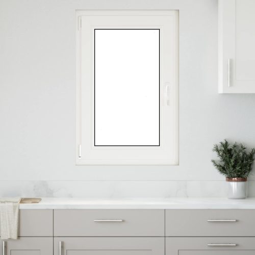 Pinceablak RISOR Fehér 60 x 90 cm PVC és Üveg