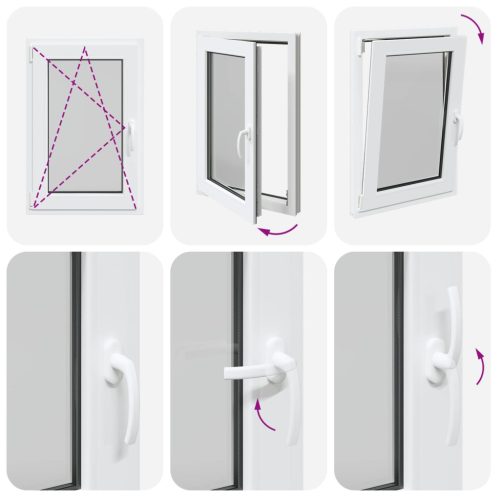 Pinceablak RISOR Fehér 60 x 90 cm PVC és Üveg