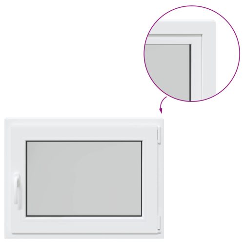 Pinceablak RISOR Fehér 80 x 60 cm PVC és Üveg