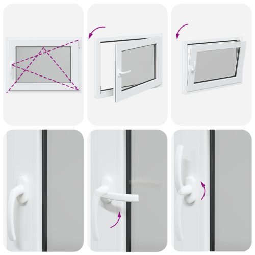 Pinceablak RISOR Fehér 80 x 60 cm PVC és Üveg