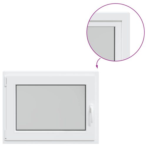 Pinceablak RISOR Fehér 80 x 60 cm PVC és Üveg