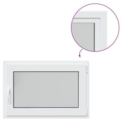 Pinceablak RISOR Fehér 90 x 70 cm PVC és Üveg