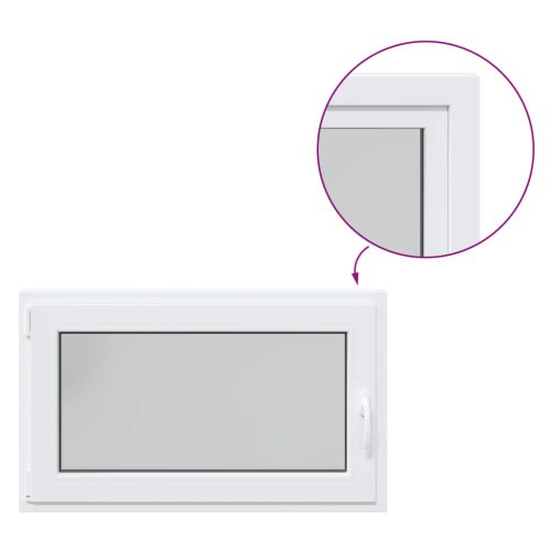 Pinceablak RISOR Fehér 100 x 60 cm PVC és Üveg