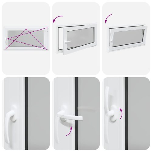 Pinceablak RISOR Fehér 110 x 50 cm PVC és Üveg