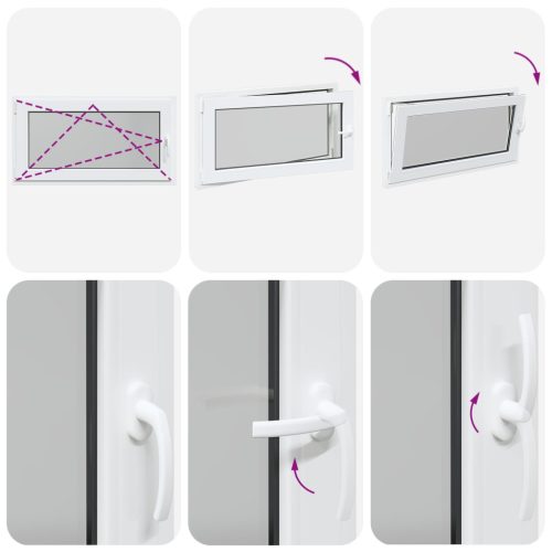 Pinceablak RISOR Fehér 110 x 50 cm PVC és Üveg