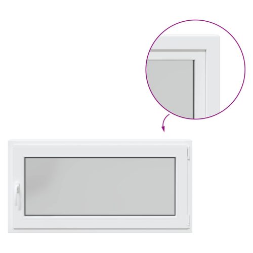 Pinceablak RISOR Fehér 120 x 60 cm PVC és Üveg