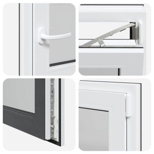 Pinceablak RISOR Antracit 50 x 50 cm PVC és Üveg