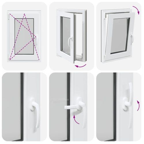 Pinceablak RISOR Antracit 50 x 75 cm PVC és Üveg