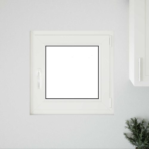 Pinceablak RISOR Antracit 60 x 60 cm PVC és Üveg