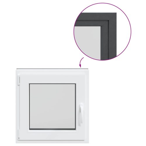 Pinceablak RISOR Antracit 60 x 60 cm PVC és Üveg