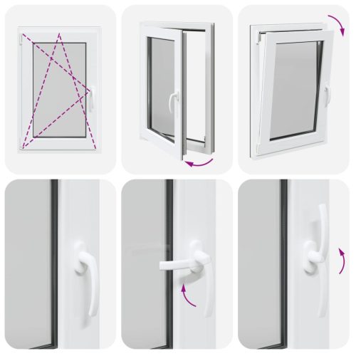 Pinceablak RISOR Antracit 60 x 90 cm PVC és Üveg