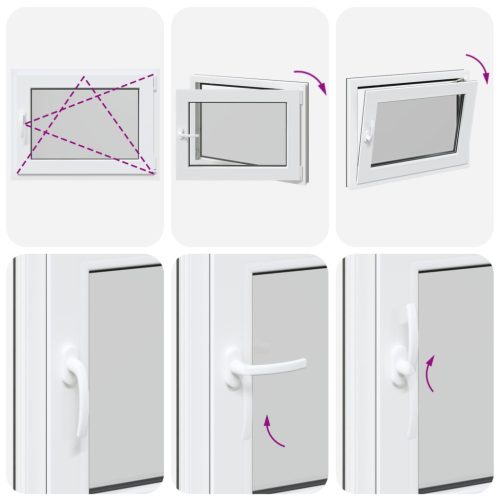 Pinceablak RISOR Antracit 60 x 100 cm PVC és Üveg