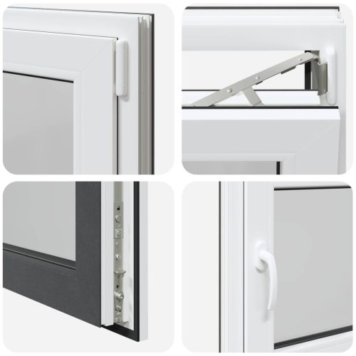 Pinceablak RISOR Antracit 80 x 50 cm PVC és Üveg