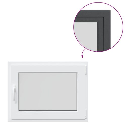 Pinceablak RISOR Antracit 80 x 50 cm PVC és Üveg