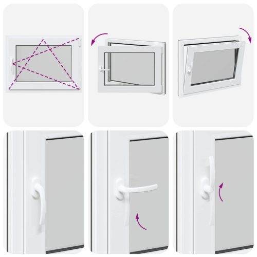 Pinceablak RISOR Antracit 80 x 50 cm PVC és Üveg