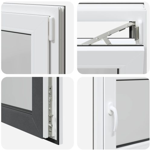 Pinceablak RISOR Antracit 80 x 60 cm PVC és Üveg