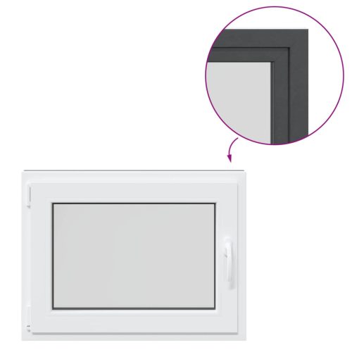 Pinceablak RISOR Antracit 80 x 70 cm PVC és Üveg