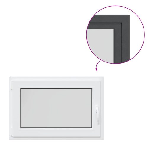 Pinceablak RISOR Antracit 90 x 50 cm PVC és Üveg