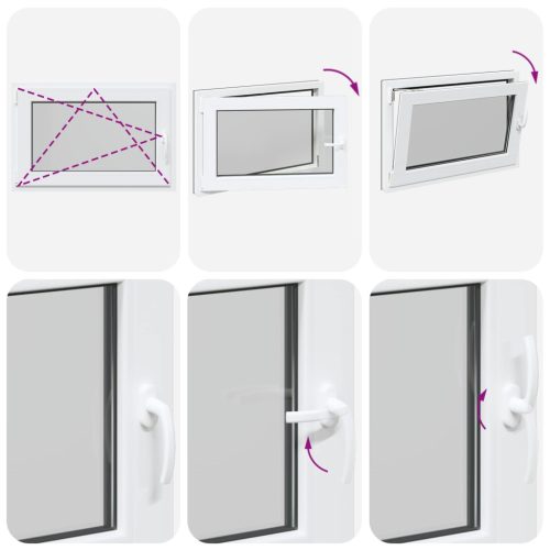 Pinceablak RISOR Antracit 90 x 50 cm PVC és Üveg