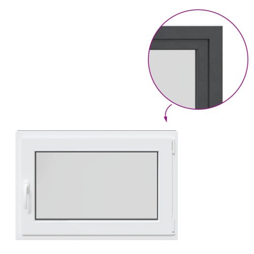 Pinceablak RISOR Antracit 90 x 60 cm PVC és Üveg