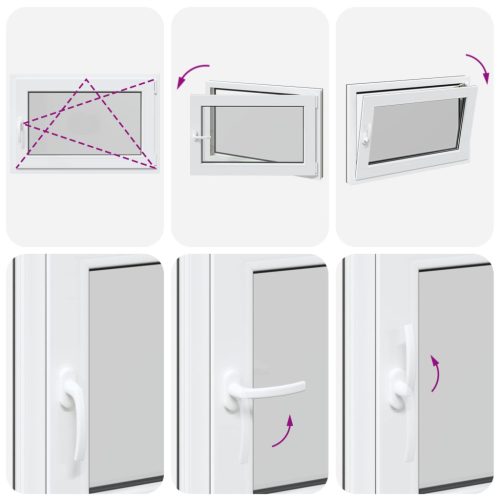 Pinceablak RISOR Antracit 90 x 60 cm PVC és Üveg