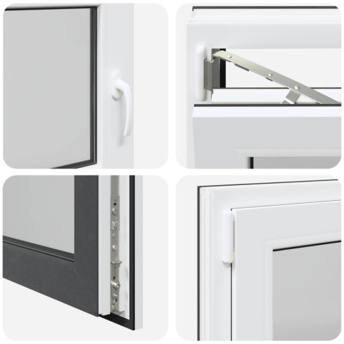 Pinceablak RISOR Antracit 90 x 70 cm PVC és Üveg