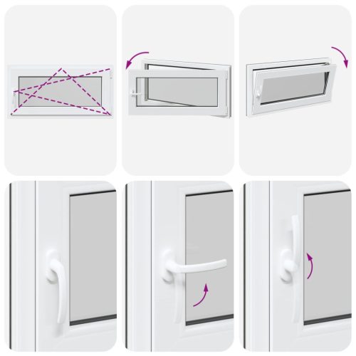 Pinceablak RISOR Antracit 100 x 50 cm PVC és Üveg