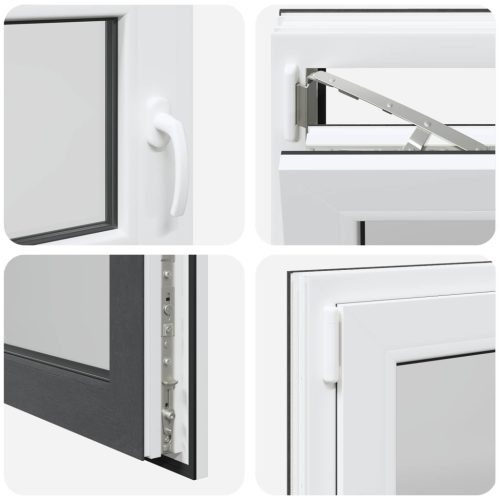 Pinceablak RISOR Antracit 100 x 50 cm PVC és Üveg