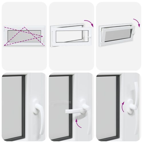 Pinceablak RISOR Antracit 100 x 50 cm PVC és Üveg