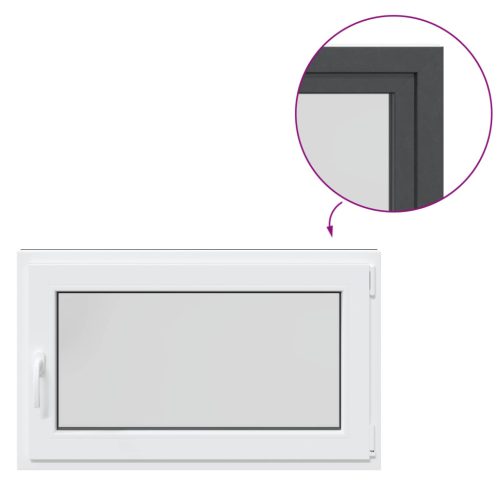 Pinceablak RISOR Antracit 100 x 60 cm PVC és Üveg