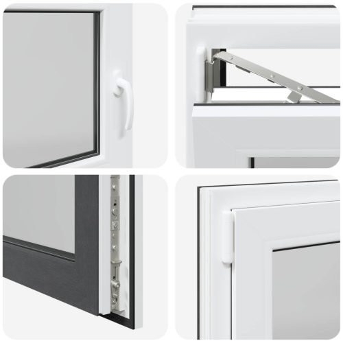 Pinceablak RISOR Antracit 100 x 60 cm PVC és Üveg