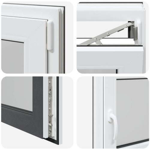 Pinceablak RISOR Antracit 100 x 70 cm PVC és Üveg