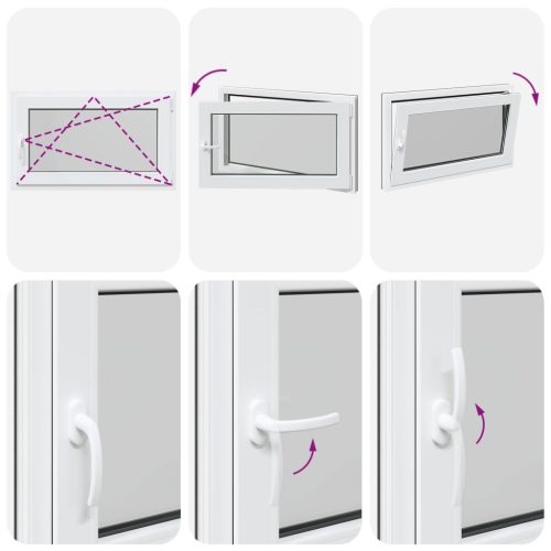 Pinceablak RISOR Antracit 100 x 70 cm PVC és Üveg