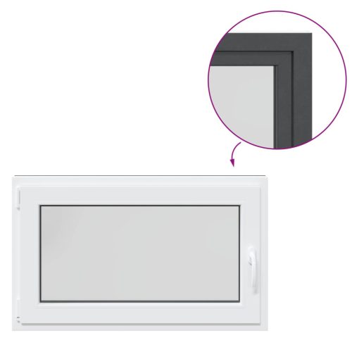 Pinceablak RISOR Antracit 100 x 70 cm PVC és Üveg