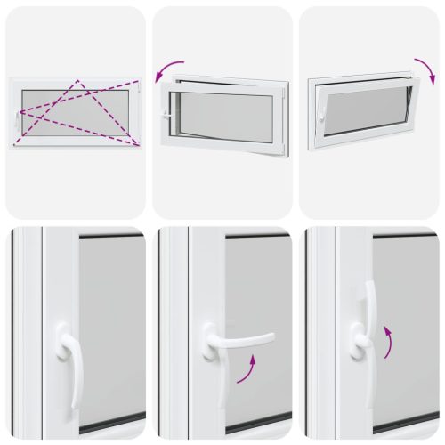 Pinceablak RISOR Antracit 110 x 50 cm PVC és Üveg