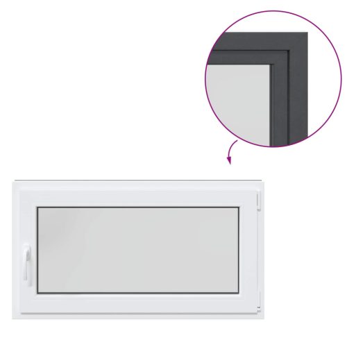 Pinceablak RISOR Antracit 110 x 60 cm PVC és Üveg