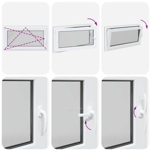 Pinceablak RISOR Antracit 110 x 60 cm PVC és Üveg