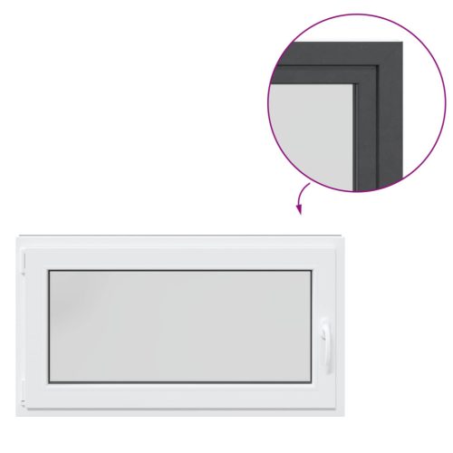 Pinceablak RISOR Antracit 110 x 70 cm PVC és Üveg