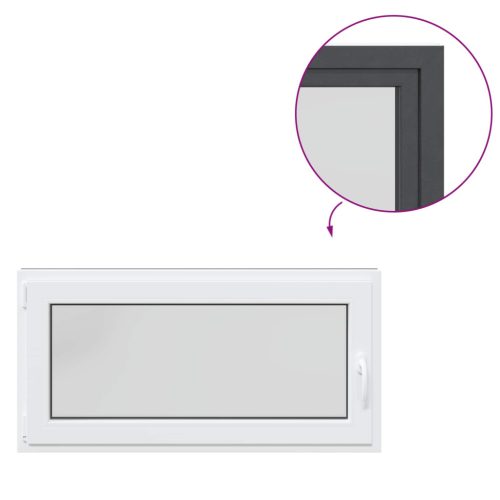 Pinceablak RISOR Antracit 120 x 60 cm PVC és Üveg