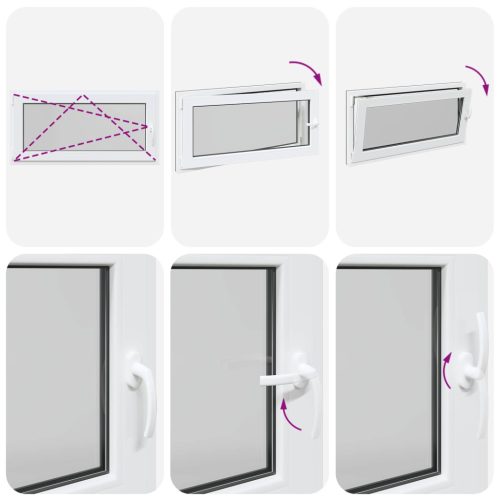 Pinceablak RISOR Antracit 120 x 60 cm PVC és Üveg