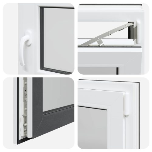 Pinceablak RISOR Antracit 50 x 50 cm PVC és Üveg