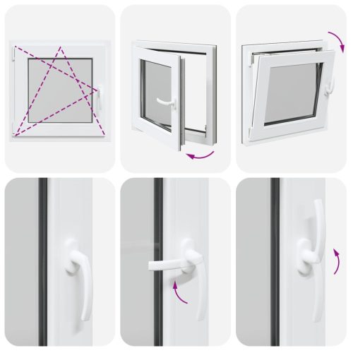 Pinceablak RISOR Antracit 50 x 50 cm PVC és Üveg