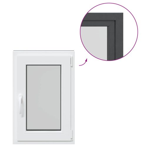 Pinceablak RISOR Antracit 50 x 75 cm PVC és Üveg