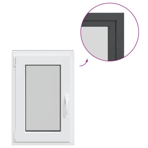 Pinceablak RISOR Antracit 50 x 75 cm PVC és Üveg