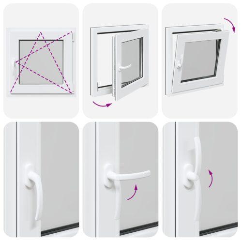 Pinceablak RISOR Antracit 60 x 60 cm PVC és Üveg