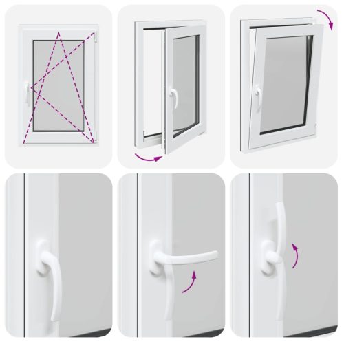 Pinceablak RISOR Antracit 60 x 80 cm PVC és Üveg