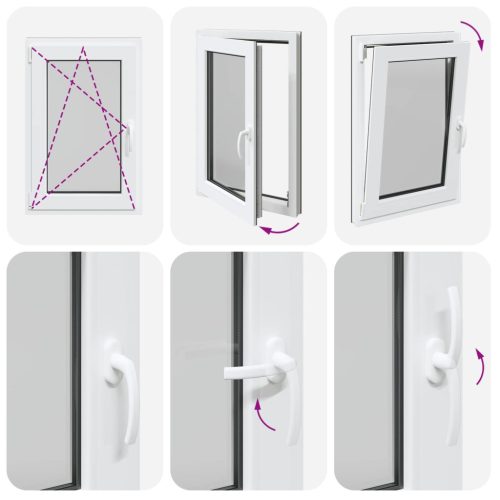 Pinceablak RISOR Antracit 60 x 100 cm PVC és Üveg